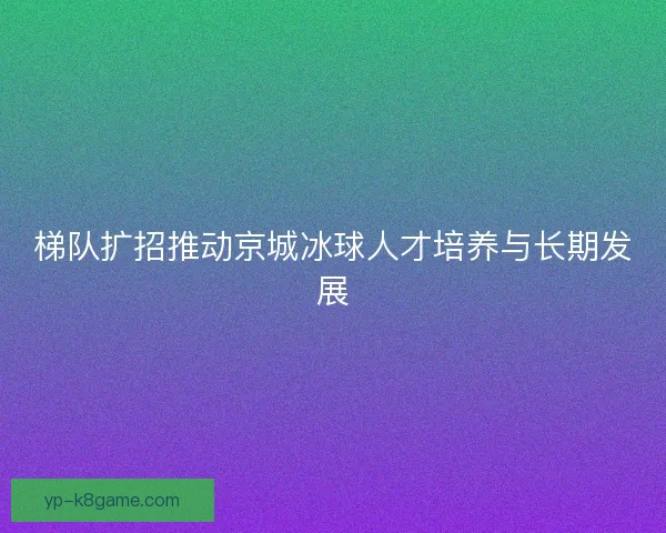 梯队扩招推动京城冰球人才培养与长期发展